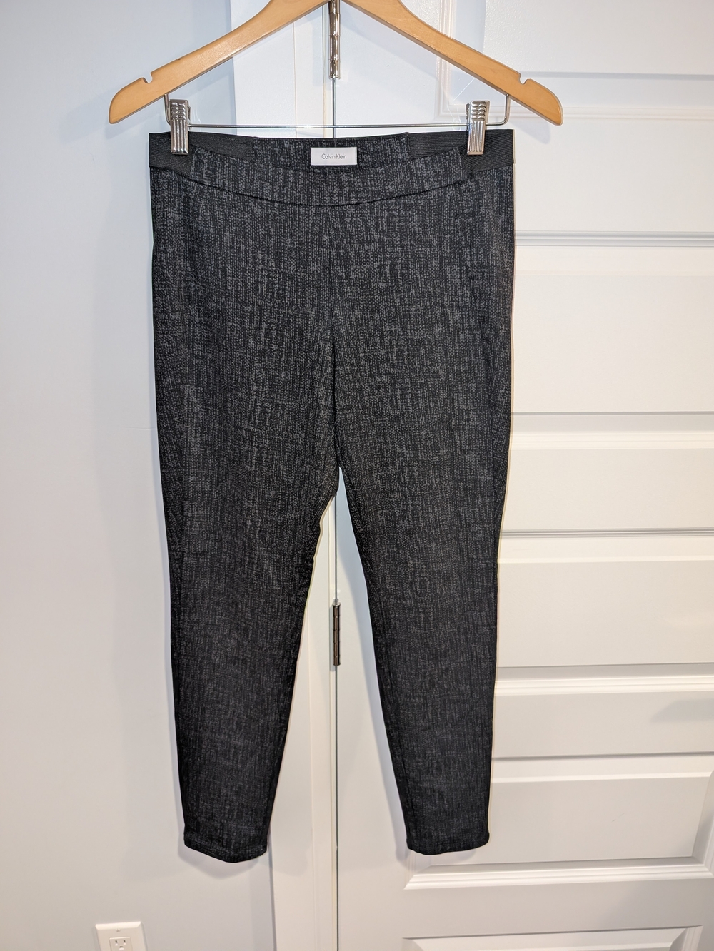 Calvin Klein Charcoal Gray Textured Slim Pants